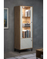 Salon complet BIANCA : table basse, meuble TV, vitrine, commode haute, (buffet)