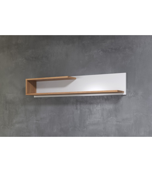 Salon complet BIANCA : table basse, meuble TV, vitrine, commode haute, (buffet)