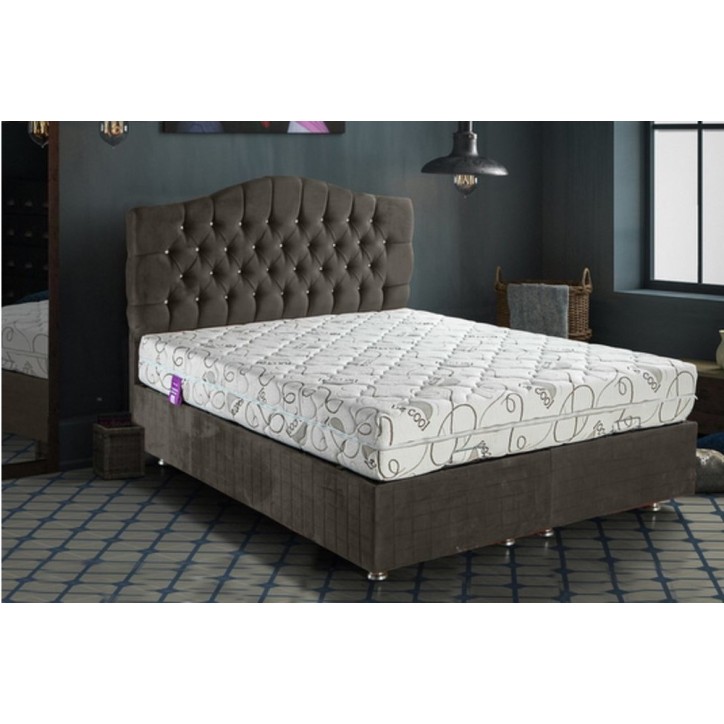 LIT coffre EMERAUDE anthracite et tête de lit inclus 160x200 cm LIT coffre EMERAUDE anthracite et tête de lit inclus 160x200 cm