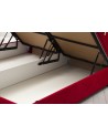 LIT coffre + tête de lit AMOUR 160x200 cm rouge
