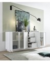 Buffet ICE blanc laqué 210 cm