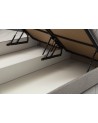 LIT coffre + tête de lit MOTYA 160x200 cm gris clair