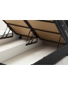 LIT coffre + tête de lit MOTYA 160x200 cm anthracite