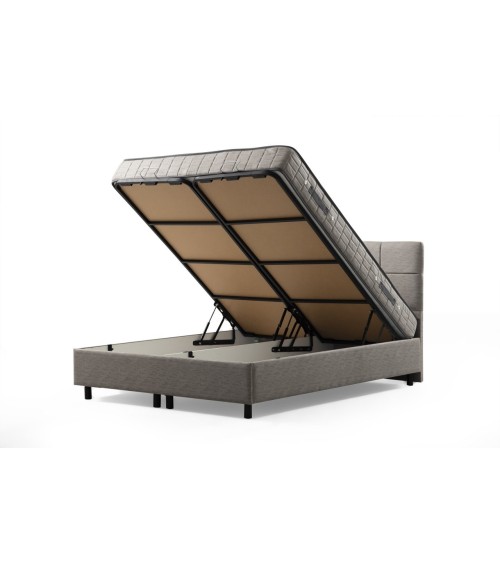 LIT coffre VITALIA 160x200 cm gris