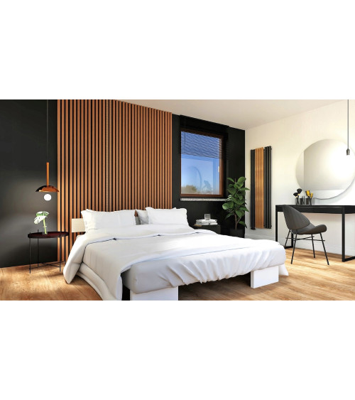 Radiador de agua caliente FLOWER negro mate en varias dimensiones