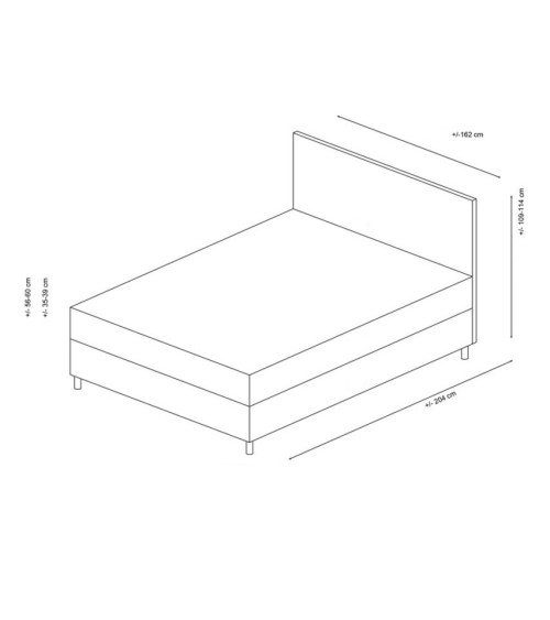 LIT coffre VITALIA 160x200 cm gris