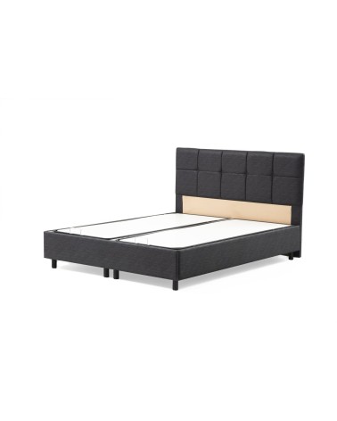 LIT coffre + tête de lit VITALIA 160x200 cm anthracite
