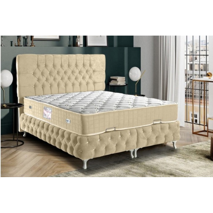 LIT coffre CAPPY crème 90x200 cm