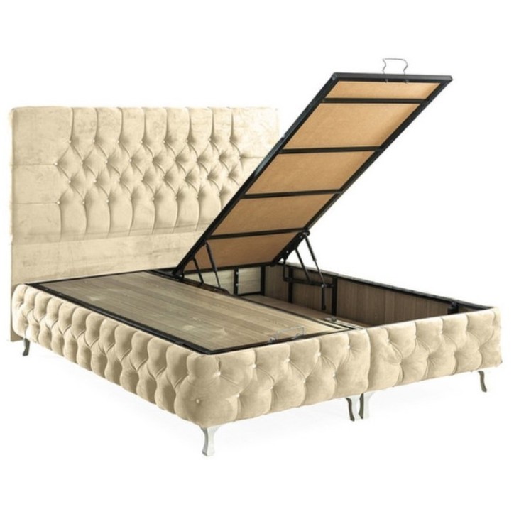 LIT coffre CAPPY crème 90x200 cm