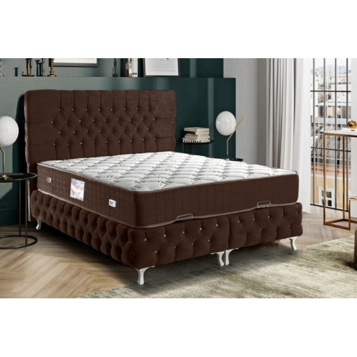 LIT coffre CAPPY café 90x200cm