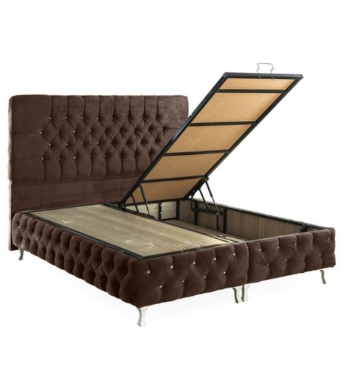 LIT coffre CAPPY café 90x200cm