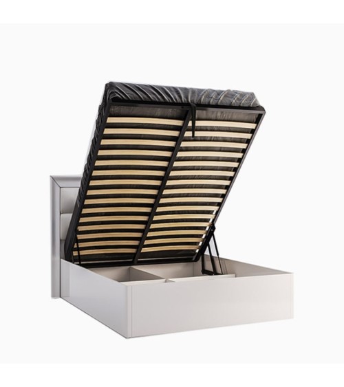 Lit coffre BELLA blanc 140 cm