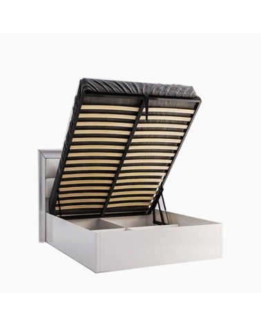 Lit coffre BELLA blanc 140 cm