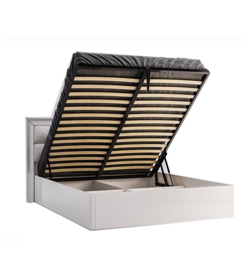 Lit coffre BELLA blanc 160 cm