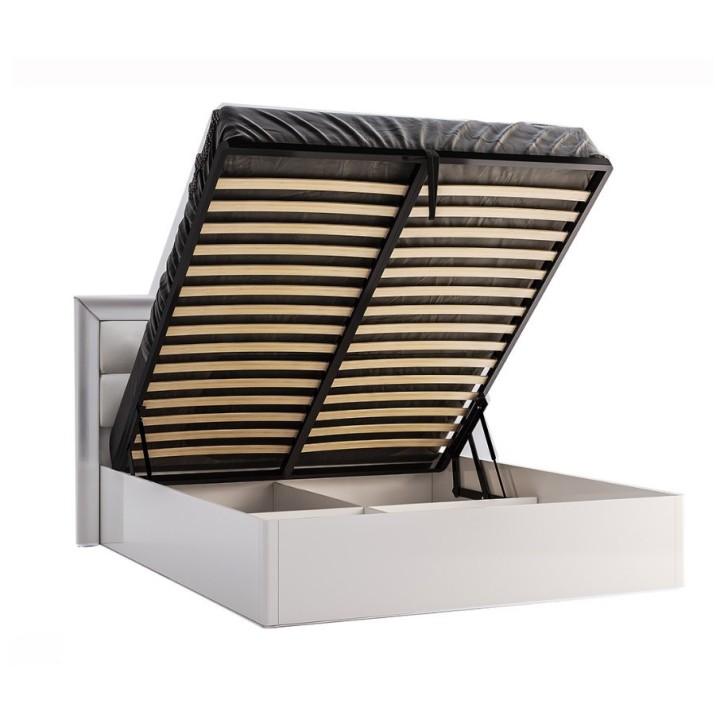 Lit coffre BELLA blanc 160 cm