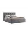 Lit coffre CATHERINE gris 180 cm
