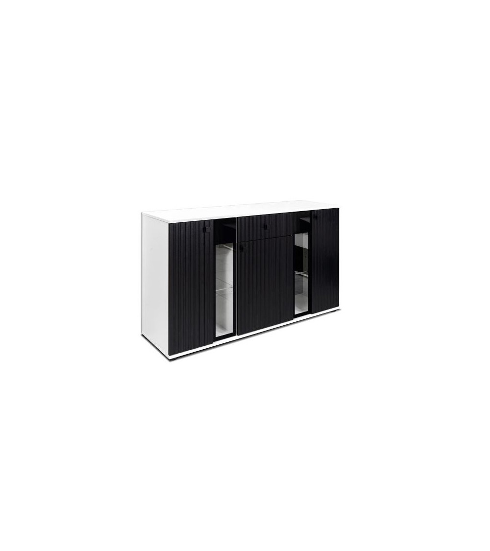 Credenza CALI 140 cm nero e bianco