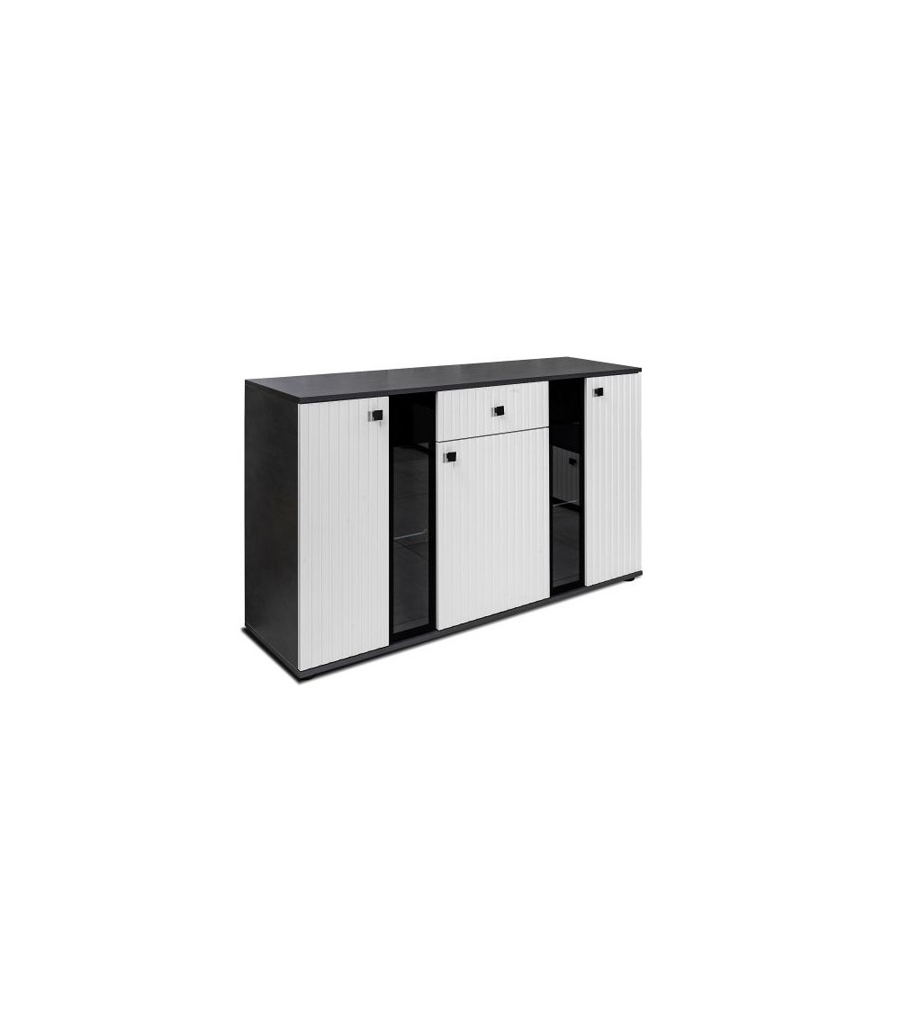 Aparador CALI 140 cm preto e branco