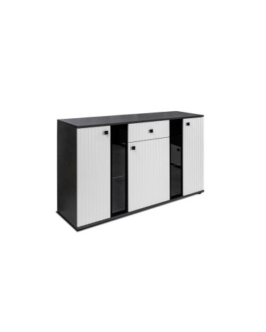 Buffet CALI 140 cm noir et blanc