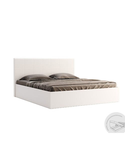Lit coffre FAMILY blanc 160 cm