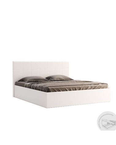 Lit coffre FAMILY blanc 160 cm