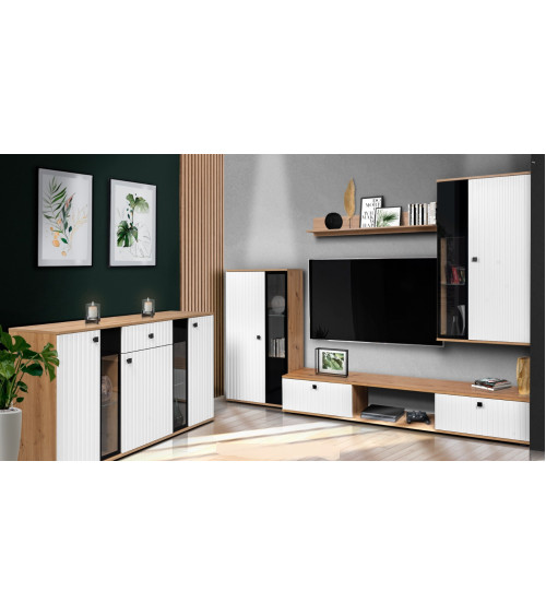 Eiken en witte woonkamer CALI