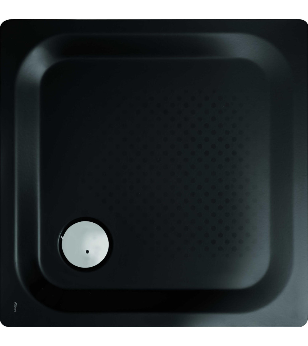 Receveur de douche acier émaillé SLIM 90X90 NOIR