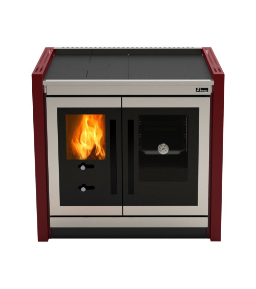 Cozinha a lenha PALANKA 91 cm vermelho ou aço inoxidável