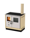 Cuisinière à bois MIONICA 90 cm façade en inox 3 coloris au choix