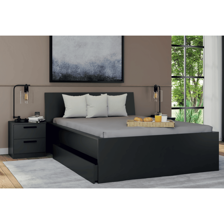 Lit Modifine Anthracite 160 x 200 cm