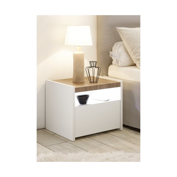 Lot de 2 chevets FULL 51 x 42 x 40 cm stelvio Lot de 2 chevets FULL 51 x 42 x 40 cm stelvio