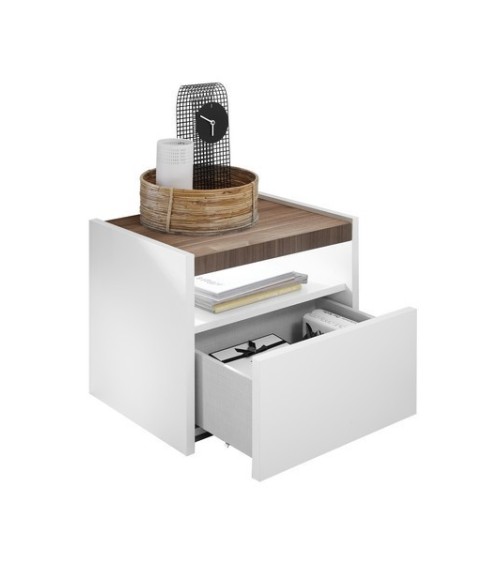 Lot de 2 chevets FULL 51 x 42 x 40 cm noyer noir