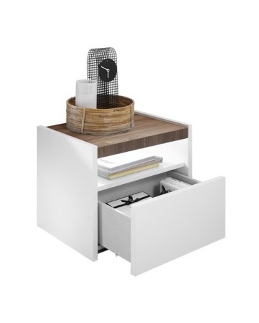 Lot de 2 chevets FULL 51 x 42 x 40 cm noyer noir