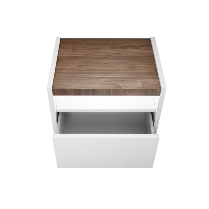 Lot de 2 chevets FULL 51 x 42 x 40 cm noyer noir Lot de 2 chevets FULL 51 x 42 x 40 cm noyer noir