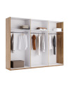 Armoire ASTI 275 cm chêne et blanc