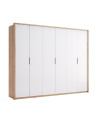 Armario ASTI 275 cm roble y blanco