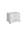 Cama de quarto BELLA branca completa + 2 mesas de cabeceira + cómoda + roupeiro