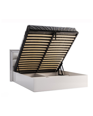 Lit coffre BELLA blanc 160 cm