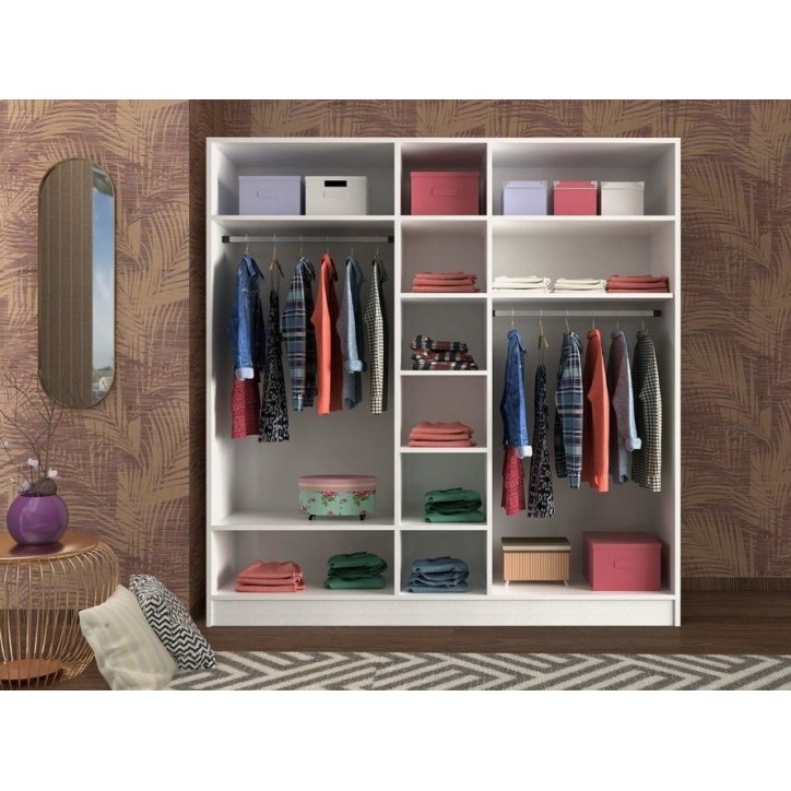 Armoire GOLD COUNTRY blanc 175x52x180 cm