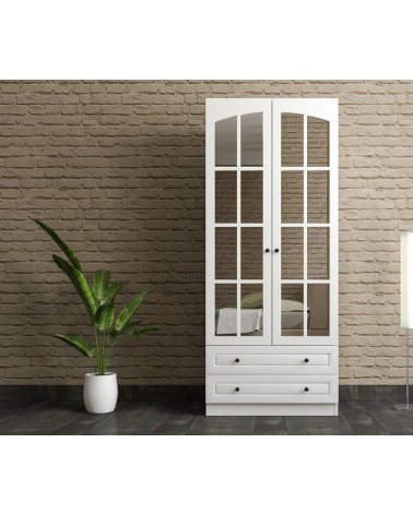 Armoire AVANTGARDE blanc avec miroir 70x52x180 cm