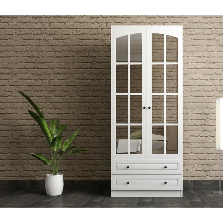 Armoire AVANTGARDE blanc avec miroir 70x52x180 cm