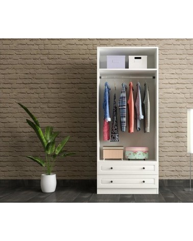 Armoire AVANTGARDE blanc avec miroir 70x52x180 cm