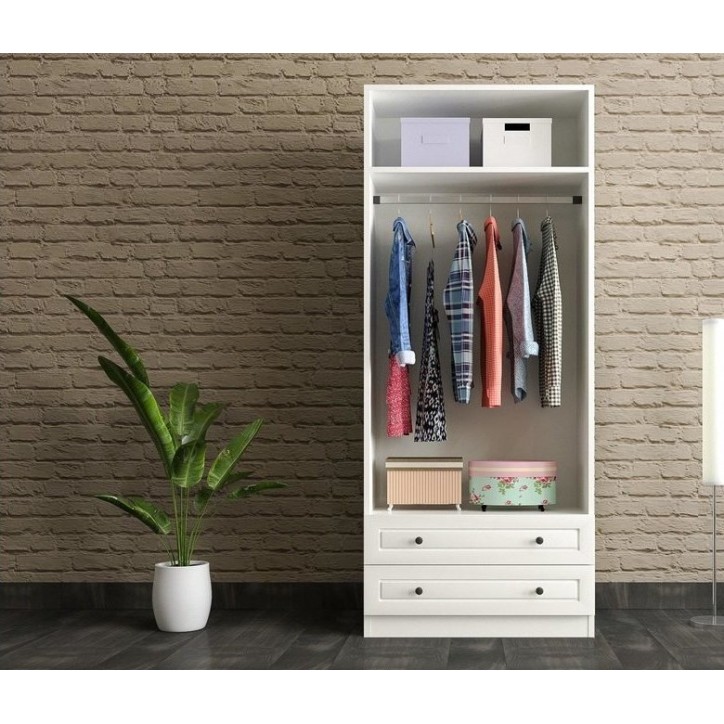 Armoire AVANTGARDE blanc avec miroir 70x52x180 cm