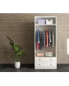 Armoire AVANTGARDE blanc avec miroir 70x52x180 cm