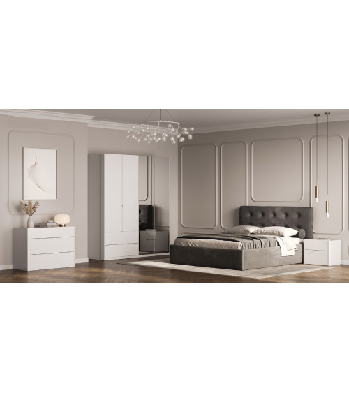 Chambre complète CATHERINE blanc mat