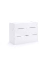 copy of Chambre complète 2 chevets + commode + lit avec sommier Blanc et Gris