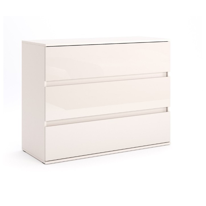 copy of Chambre complète 2 chevets + commode + lit avec sommier Blanc et Gris