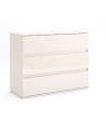 copy of Chambre complète 2 chevets + commode + lit avec sommier Blanc et Gris