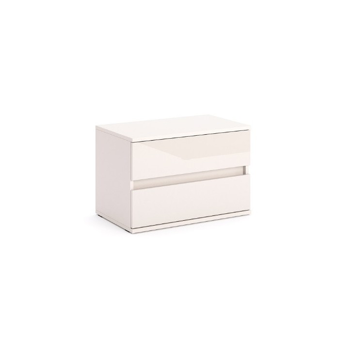 copy of Chambre complète 2 chevets + commode + lit avec sommier Blanc et Gris