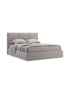 copy of Chambre complète 2 chevets + commode + lit avec sommier Blanc et Gris